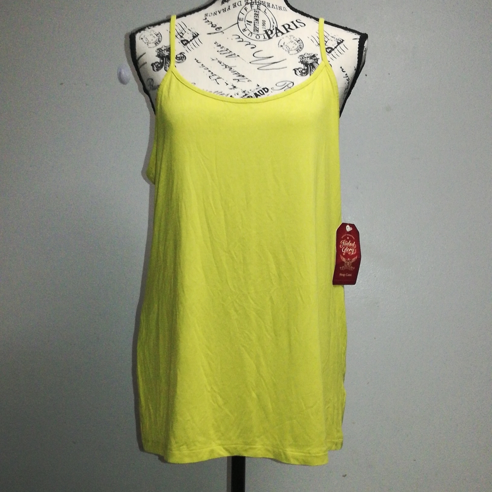 Faded Glory Strap Cami Casual Size XL Warm Olive NWT